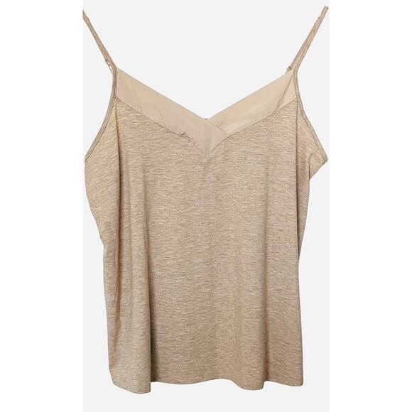 LANE BRYANT V-NECK, SPAGHETTI STRAP CAMISOLE, WOMENS, 14/16, LIGHT BROWN - Picture 1 of 12